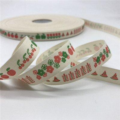 5 jardi/lot 15 mm pamučne vrpce ručno izrađenog dizajna tiskane pamučne vrpce za vjenčanje Božićni ukrasi DIY tkanina za šivanje