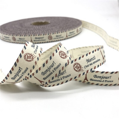 5 jardi/lot 15 mm pamučne vrpce ručno izrađenog dizajna tiskane pamučne vrpce za vjenčanje Božićni ukrasi DIY tkanina za šivanje