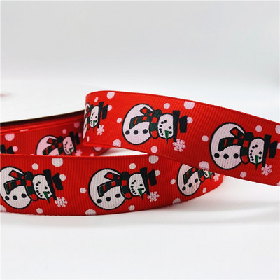 5 jardi/lot 25 mm božićna dekoracija Grosgrain vrpca otisnuta božićna vrpca za ručno izrađeni dizajn Božićni ukras Tkanina za šivanje