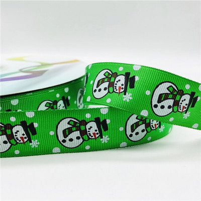 5 jardi/lot 25 mm božićna dekoracija Grosgrain vrpca otisnuta božićna vrpca za ručno izrađeni dizajn Božićni ukras Tkanina za šivanje