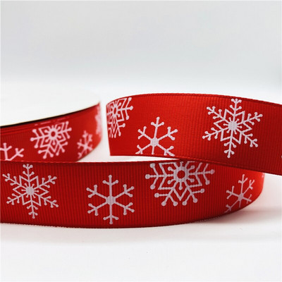 5 jardi/lot 25 mm božićna dekoracija Grosgrain vrpca otisnuta božićna vrpca za ručno izrađeni dizajn Božićni ukras Tkanina za šivanje