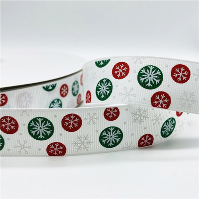 5 jardi/lot 25 mm božićna dekoracija Grosgrain vrpca otisnuta božićna vrpca za ručno izrađeni dizajn Božićni ukras Tkanina za šivanje