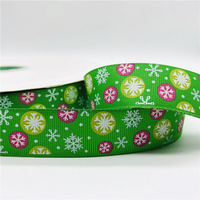 5 jardi/lot 25 mm božićna dekoracija Grosgrain vrpca otisnuta božićna vrpca za ručno izrađeni dizajn Božićni ukras Tkanina za šivanje