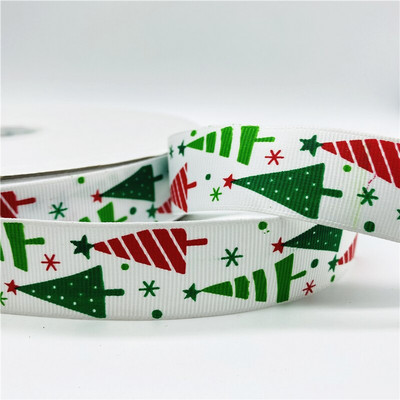 5 jardi/lot 25 mm božićna dekoracija Grosgrain vrpca otisnuta božićna vrpca za ručno izrađeni dizajn Božićni ukras Tkanina za šivanje