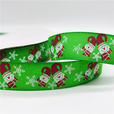 5 jardi/lot 25 mm božićna dekoracija Grosgrain vrpca otisnuta božićna vrpca za ručno izrađeni dizajn Božićni ukras Tkanina za šivanje