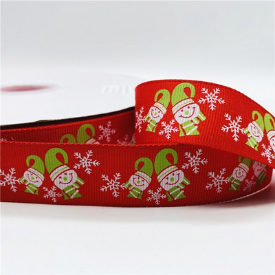 5 jardi/lot 25 mm božićna dekoracija Grosgrain vrpca otisnuta božićna vrpca za ručno izrađeni dizajn Božićni ukras Tkanina za šivanje