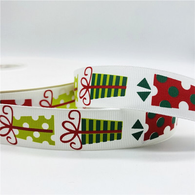 5 jardi/lot 25 mm božićna dekoracija Grosgrain vrpca otisnuta božićna vrpca za ručno izrađeni dizajn Božićni ukras Tkanina za šivanje