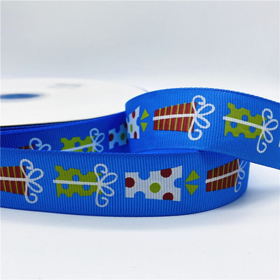 5 jardi/lot 25 mm božićna dekoracija Grosgrain vrpca otisnuta božićna vrpca za ručno izrađeni dizajn Božićni ukras Tkanina za šivanje