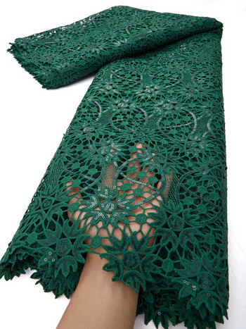 Африканска дантелена тъкан 2022 Висококачествен дантелен материал Нигерийски френски пайети Дантелена тъкан 2,5 ярда за сватбена рокля TY159