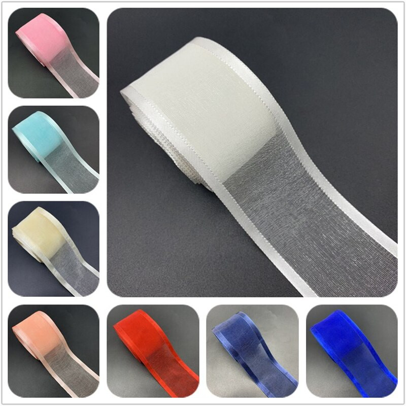 20 mm 25 mm 38 mm 5 jardų satininio krašto juostelė organzos juostelė lanko vestuvėms kalėdiniam papuošimui Rankų darbo „pasidaryk pats“ vyniojimo amatai