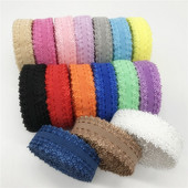 5 jardi/partii 7/8" (20 mm) elastne rihm kroonserv, ääristatud pitsiga elastne spandeksrihm kanga õmblemiseks DIY rõivatarvikud