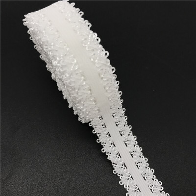 5 jardi/partii 7/8" (20 mm) elastne rihm kroonserv, ääristatud pitsiga elastne spandeksrihm kanga õmblemiseks DIY rõivatarvikud