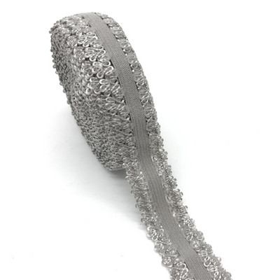 5 jardi/partii 7/8" (20 mm) elastne rihm kroonserv, ääristatud pitsiga elastne spandeksrihm kanga õmblemiseks DIY rõivatarvikud