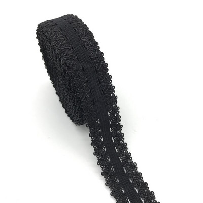 5 jardi/partii 7/8" (20 mm) elastne rihm kroonserv, ääristatud pitsiga elastne spandeksrihm kanga õmblemiseks DIY rõivatarvikud