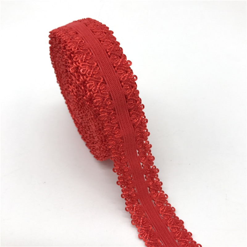 5 jardi/partii 7/8" (20 mm) elastne rihm kroonserv, ääristatud pitsiga elastne spandeksrihm kanga õmblemiseks DIY rõivatarvikud