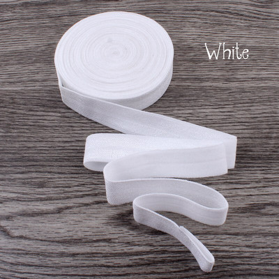 10 Yards Fold Over Elastic 5/8`` 15mm Stretch Foldover FOE Elastics Ribbon by The Yard for Headbands Hair Ties