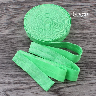 10 Yards Fold Over Elastic 5/8`` 15mm Stretch Foldover FOE Elastics Ribbon by The Yard for Headbands Hair Ties