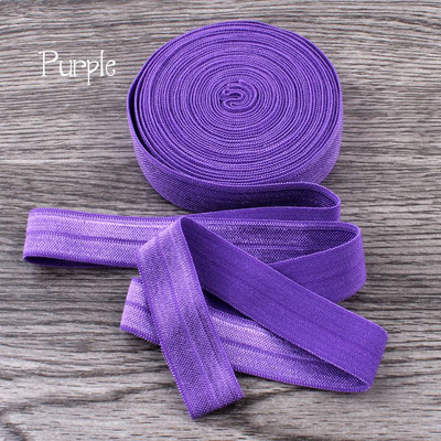 10 Yards Fold Over Elastic 5/8`` 15mm Stretch Foldover FOE Elastics Ribbon by The Yard for Headbands Hair Ties