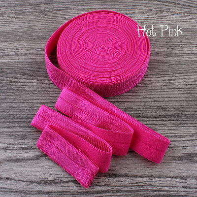 10 Yards Fold Over Elastic 5/8`` 15mm Stretch Foldover FOE Elastics Ribbon by The Yard for Headbands Hair Ties