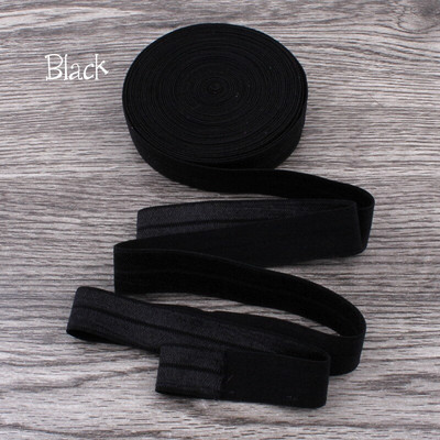 10 Yards Fold Over Elastic 5/8`` 15mm Stretch Foldover FOE Elastics Ribbon by The Yard for Headbands Hair Ties