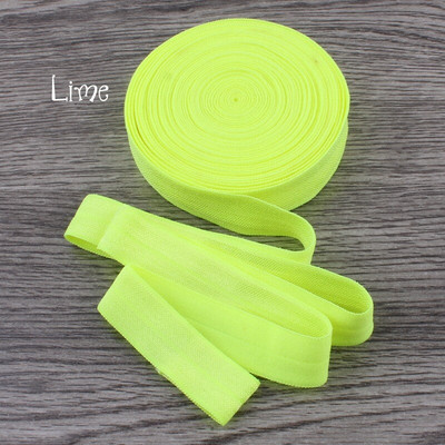 10 Yards Fold Over Elastic 5/8`` 15mm Stretch Foldover FOE Elastics Ribbon by The Yard for Headbands Hair Ties