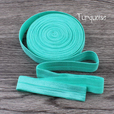 10 Yards Fold Over Elastic 5/8`` 15mm Stretch Foldover FOE Elastics Ribbon by The Yard for Headbands Hair Ties