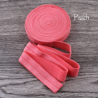 10 Yards Fold Over Elastic 5/8`` 15mm Stretch Foldover FOE Elastics Ribbon by The Yard for Headbands Hair Ties