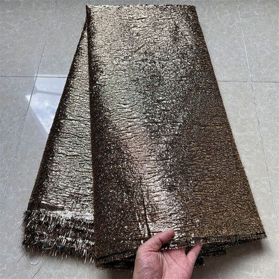 2022 Kiváló minőségű afrikai nigériai tüll csipke szövet organza hímzés guipúr parti ruha Brokát Jacquard esküvői 5 Yard