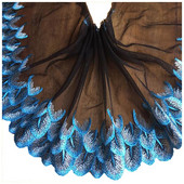 Prabangios medvilnės siuvinėtos juodos geltonos gėlės nėrinių audinys dubai siuvimas DIY apdaila tiulio aplikacija Juostelės apykakle suknelė gipiūro dekoras