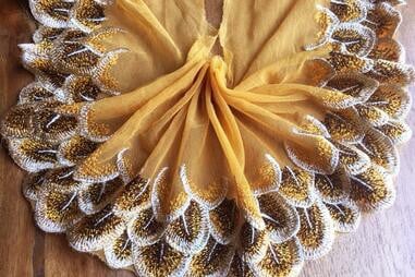 Prabangios medvilnės siuvinėtos juodos geltonos gėlės nėrinių audinys dubai siuvimas DIY apdaila tiulio aplikacija Juostelės apykakle suknelė gipiūro dekoras