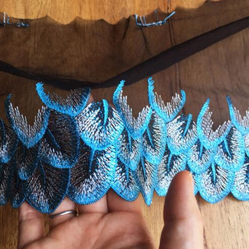 Prabangios medvilnės siuvinėtos juodos geltonos gėlės nėrinių audinys dubai siuvimas DIY apdaila tiulio aplikacija Juostelės apykakle suknelė gipiūro dekoras