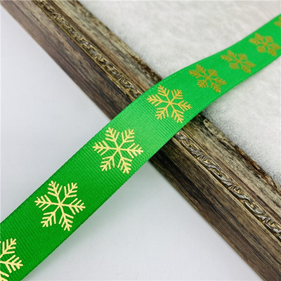 10mm 15mm 25mm 5yards/Lot Χριστουγεννιάτικη κορδέλα εκτύπωσης Ployester κορδέλα για χειροποίητα χριστουγεννιάτικα στολίδια φιόγκων Συσκευασία δώρου DIY