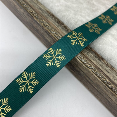 10mm 15mm 25mm 5yards/Lot Χριστουγεννιάτικη κορδέλα εκτύπωσης Ployester κορδέλα για χειροποίητα χριστουγεννιάτικα στολίδια φιόγκων Συσκευασία δώρου DIY