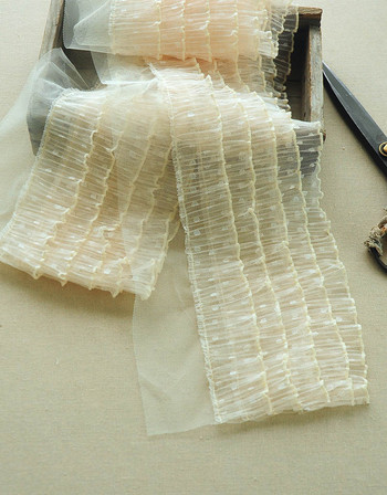 Είδη ραψίματος 15 εκατοστών πλατύ πολυτελές πεντάστρωτο 3d Guipure Voile υφασμάτινη κορδέλα βολάν Διακοσμητικό νυφικό Χνουδωτές φούστες Προμήθειες ραπτικής