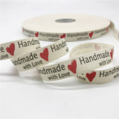 5 jardi 10/15/25 mm pamučne vrpce s otiskom ručno izrađene vrpce ljubavi Ručno izrađen dizajn za šivanje božićnih ukrasa od tkanine