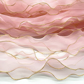 50 mm Golden Edge Wave siidist organza lint vibu materjal juuksekaunistuste jaoks kingituste pakkimiseks kaunistuseks pitspaelad