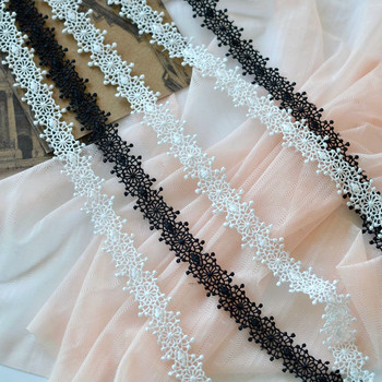 1,8 εκ. Φαρδύ έξοχο λευκό μαύρο βαμβακερό πολυεστέρα δαντέλα απλικέ φόρεμα Κολάρο φόρεμα Κορδέλα με κρόσσια DIY Αξεσουάρ ραπτικής ένδυσης