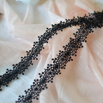 1,8 εκ. Φαρδύ έξοχο λευκό μαύρο βαμβακερό πολυεστέρα δαντέλα απλικέ φόρεμα Κολάρο φόρεμα Κορδέλα με κρόσσια DIY Αξεσουάρ ραπτικής ένδυσης