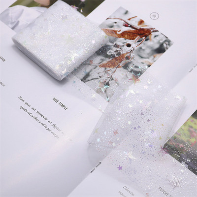 6 cm/12 cm *5 jardi Illusory Color Star Mesh Tkanina Gornji ukras torte Traka Mašna Meki keper Til DIY Vjenčanje Rođendanska dekoracija