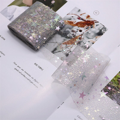 6 cm/12 cm *5 jardi Illusory Color Star Mesh Tkanina Gornji ukras torte Traka Mašna Meki keper Til DIY Vjenčanje Rođendanska dekoracija