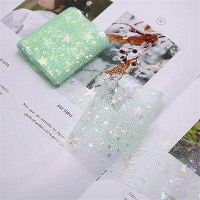 6 cm/12 cm *5 jardi Illusory Color Star Mesh Tkanina Gornji ukras torte Traka Mašna Meki keper Til DIY Vjenčanje Rođendanska dekoracija