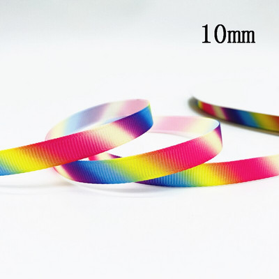 10 mm 25 mm 38 mm 3 jardų gradiento vaivorykštės juostelė, skirta namų vestuvėms Kalėdų dekoravimui „pasidaryk pats“ dovanų pakavimo siuvimo audinys