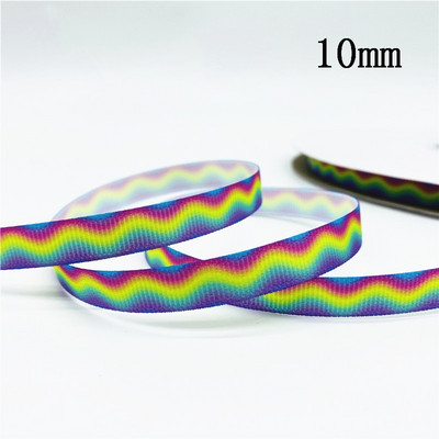 10 mm 25 mm 38 mm 3 jardų gradiento vaivorykštės juostelė, skirta namų vestuvėms Kalėdų dekoravimui „pasidaryk pats“ dovanų pakavimo siuvimo audinys