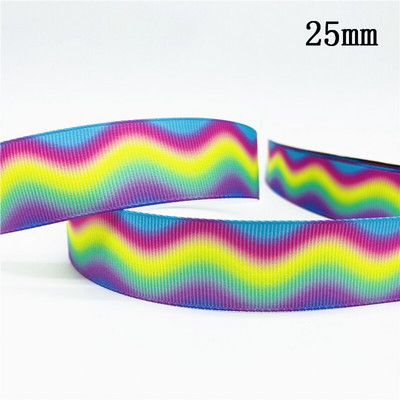 10 mm 25 mm 38 mm 3 jardų gradiento vaivorykštės juostelė, skirta namų vestuvėms Kalėdų dekoravimui „pasidaryk pats“ dovanų pakavimo siuvimo audinys
