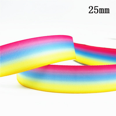 10 mm 25 mm 38 mm 3 jardų gradiento vaivorykštės juostelė, skirta namų vestuvėms Kalėdų dekoravimui „pasidaryk pats“ dovanų pakavimo siuvimo audinys