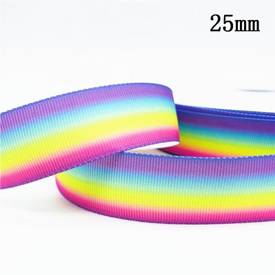 10 mm 25 mm 38 mm 3 jardų gradiento vaivorykštės juostelė, skirta namų vestuvėms Kalėdų dekoravimui „pasidaryk pats“ dovanų pakavimo siuvimo audinys