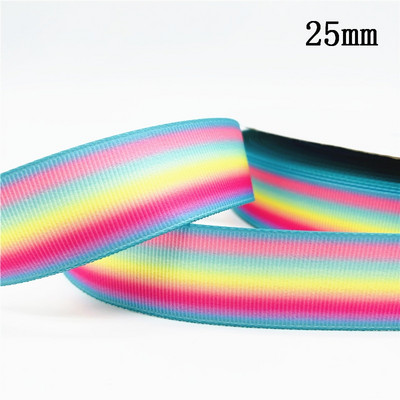 10 mm 25 mm 38 mm 3 jardų gradiento vaivorykštės juostelė, skirta namų vestuvėms Kalėdų dekoravimui „pasidaryk pats“ dovanų pakavimo siuvimo audinys