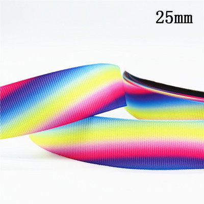 10 mm 25 mm 38 mm 3 jardų gradiento vaivorykštės juostelė, skirta namų vestuvėms Kalėdų dekoravimui „pasidaryk pats“ dovanų pakavimo siuvimo audinys