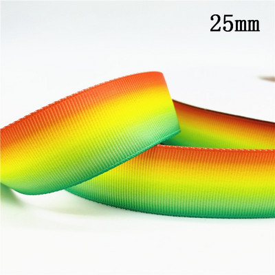 10 mm 25 mm 38 mm 3 jardų gradiento vaivorykštės juostelė, skirta namų vestuvėms Kalėdų dekoravimui „pasidaryk pats“ dovanų pakavimo siuvimo audinys