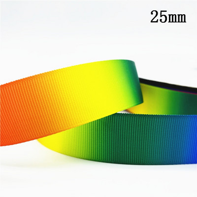 10 mm 25 mm 38 mm 3 jardų gradiento vaivorykštės juostelė, skirta namų vestuvėms Kalėdų dekoravimui „pasidaryk pats“ dovanų pakavimo siuvimo audinys